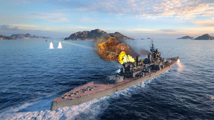 Lahing avamerel mängus World of Warships: Legends, mis on nüüd saadaval Xbox One'is