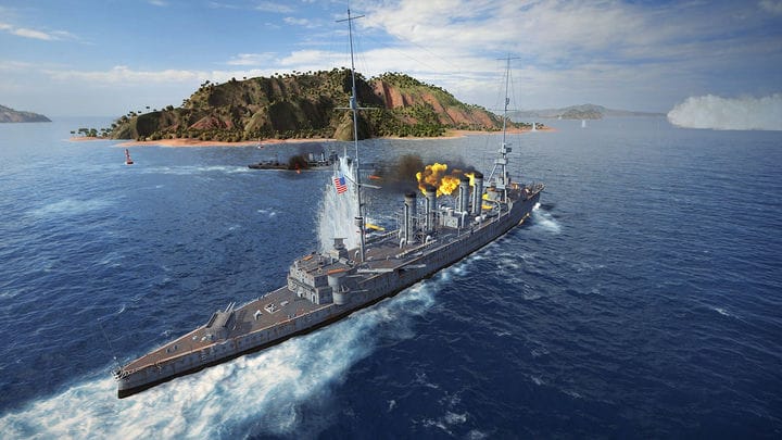 Lahing avamerel mängus World of Warships: Legends, mis on nüüd saadaval Xbox One'is