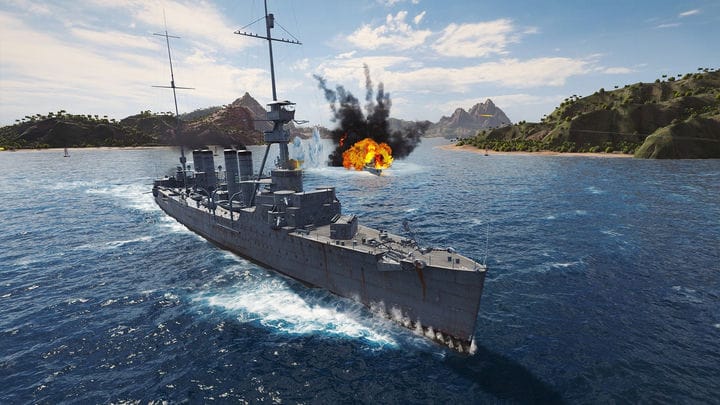 Lahing avamerel mängus World of Warships: Legends, mis on nüüd saadaval Xbox One'is